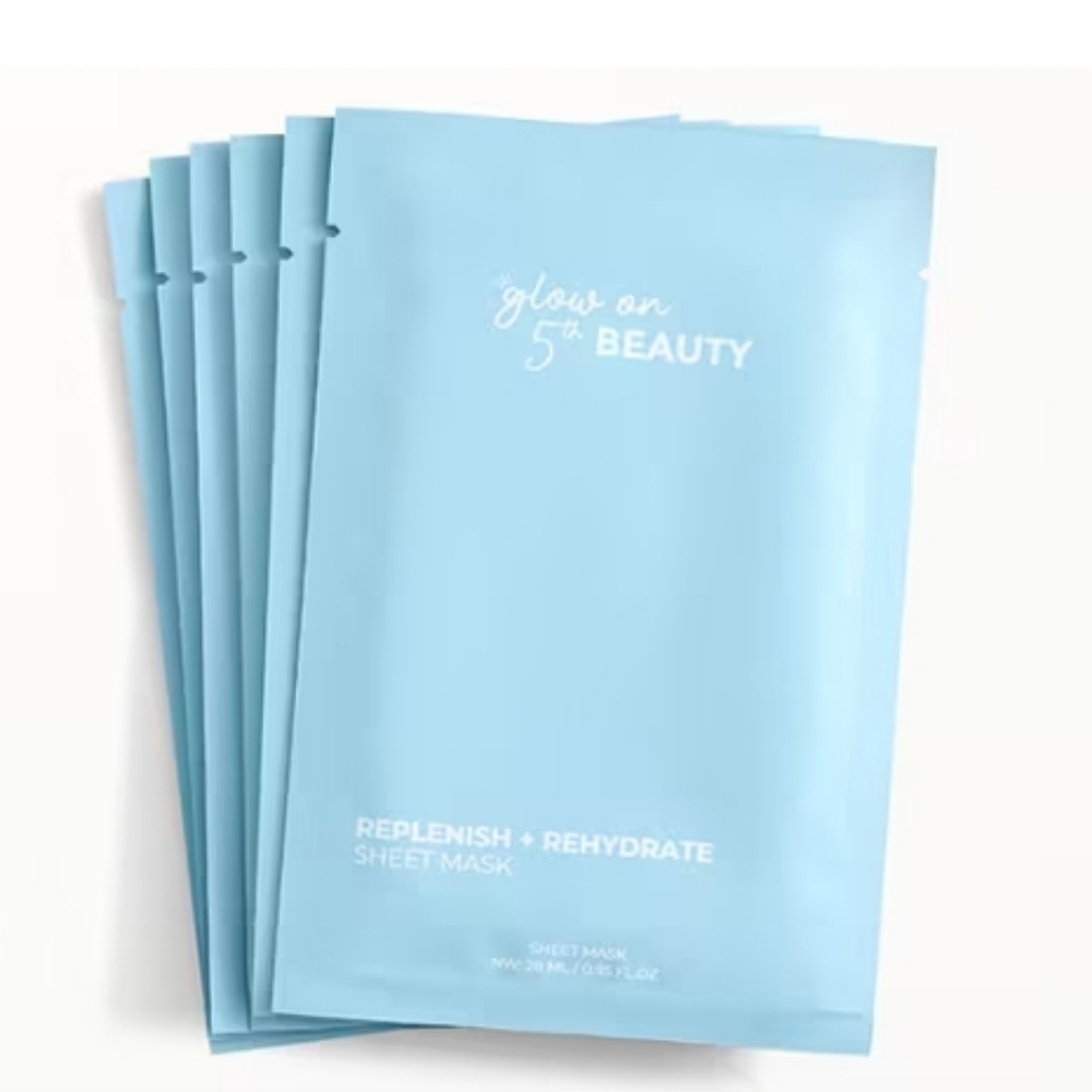🆕GLOW ON 5TH BEAUTY REPLENISH AND REHYDRATE SHEET MASKS